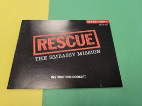 Rescue The Embassy Mission Nintendo NES solo manuale ~ libretto istruzioni