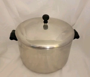 Vintage Farberware 8 Quart Suppentopf mit Deckel Edelstahl plattiert Aluminiumboden - Bild 1 von 24