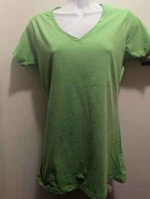 Camiseta para mujer Champion pequeña verde lima cuello en V manga corta nueva con etiquetas Foto 1 de 4