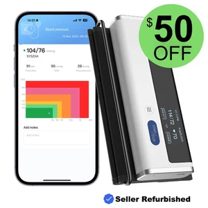 Monitor de presión arterial parte superior del brazo máquina Bluetooth BP lecturas precisas en 30S - Imagen 1 de 15