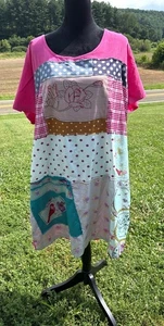 Patchwork Boho Dress Floral Polka Dots Miss Look 5XL Lightweight A-line Hippie - Picture 1 of 7