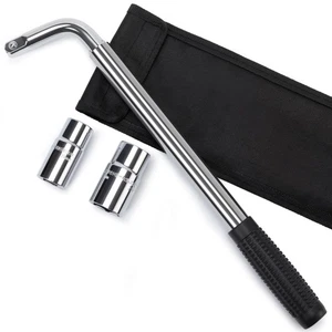 Telescoping Lug Wrench, Tire Iron Lug Nut Removal Tool 1/2 Drive with 17/19 a... - Picture 1 of 8