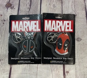 2 Deadpool Bendable Key Chain Marvel - Picture 1 of 2