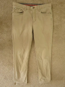 ORIGINAL WETTERFESTE VINTAGE BEIGE CHINO HOSE MIT FLACHER VORDERSEITE - GRÖSSE 32W x 30L - Bild 1 von 7