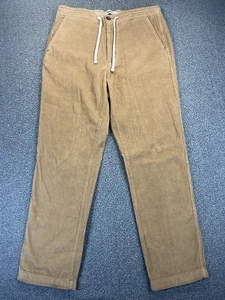 Wellen Herren XL braun Cord Bio Baumwolle Hose Kordelzug Pull On - Bild 1 von 11