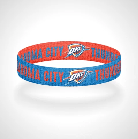 Reversible Oklahoma City Thunder Bracelet Wristband Thunder Up Cover