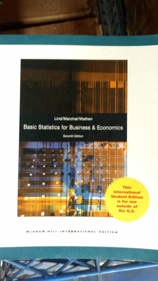 9780071220996  Basic Statistics for Business & Economics 7th Revised edition Edi - Image 1 of 1