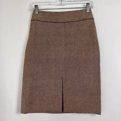 BCBGMaxazria Skirt Women's Size 2 Knee Length Pencil Front Slit Silk Blend - Image 1 of 4