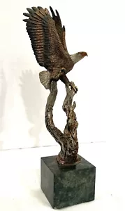 Kitty Cantrell Legends Ltd Ed Bronzeskulptur Weißkopfseeadler "AUSSENPOSTEN" Mischtechnik - Bild 1 von 10