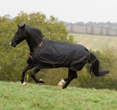 Bucas Irish Turnout Light Weidedecke Regendecke 1200 D schwarz 115-165 wählbar - Bild 1 von 3
