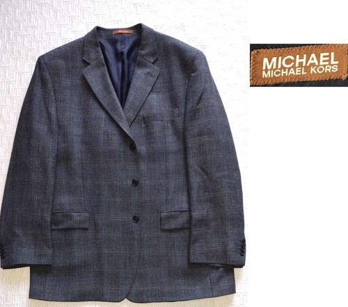 Cappotto sportivo MICHAEL KORS designer uomo GRIGIO 3 BTN 12% SETA taglia 46R 46 REG *