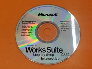 ⭐️⭐️⭐️⭐️⭐️ Microsoft Works Suite 2000 Step By Step Interactive Disc Only - Picture 1 of 2