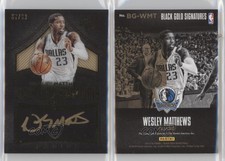 2015-16 Panini Black Gold Signatures /99 Wesley Matthews #BG-WMT Auto