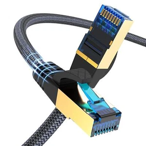 Cat 8 Ethernet Cable 6 Ft High Speed Gaming Heavy Duty 26awg 40gbps 2000mhz, S/f - Picture 1 of 6
