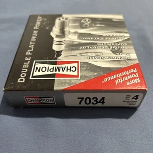 Double Platinum Champion Spark Plug 7034 Box Of (4) Units - Picture 1 of 6