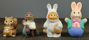 Hallmark Merry Miniatures Easter 1994- Bunny, Squirrel And Mouse - Picture 1 of 6