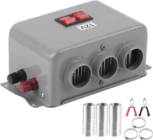 Riscaldatore per Auto 12V, 600W-800W Riscaldatore per Auto 3 Fori Sbrinatore per - Foto 1 di 12