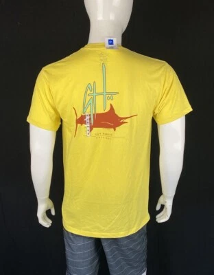 Guy Harvey Yellow 2-Sided Fish Graphic NEW T-Shirt, Adult Size Medium - Image 1 of 4