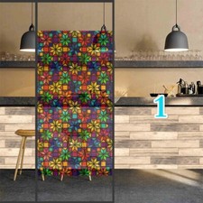 Pastoral Flower Window Films Privacy Sticker PVC Frosted Glass Home Decor Retro