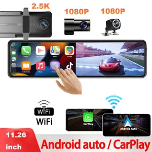 3CHS Lens WIFI 2.5K Car Mirror Monitor Rear Camera Dash Cam Carplay Android Auto - Picture 1 of 12