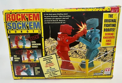 Mattel Rock 'Em Sock 'Em Robots, Boxing Match Between Red Rocker and Blue Bomber Foto 1 de 4