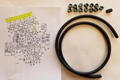 Fuel Return Kit for Farmall IH 666 686 766 886 966 1066 1086 1466 1486 1566 1586 - Image 1 of 4