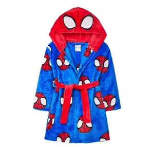 Spiderman Robe Pajamas Cover Boy Girl Toddler 2T 3T 4T 5T Spidey Bathrobe Disney - Picture 1 of 3