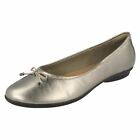 Ladies Gracelin Blu Ballerina Flat Slip On Shoes By Clarks Price £29.99