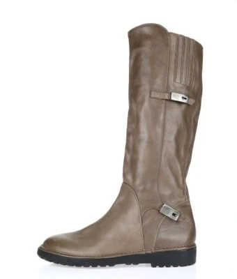 Botas femininas ALBERTO FERMANI couro cinza/marrom altura do joelho tamanho. 40 NOVO! - Imagem 1 de 4