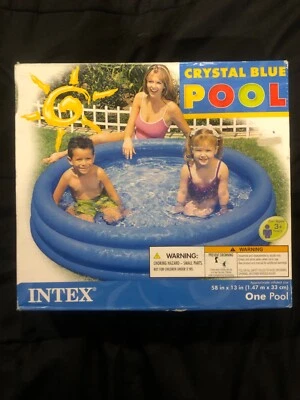 Piscina inflable para niños Intex Crystal Blue 58 pulgadas x 13 pulgadas NUEVO Foto 1 de 4