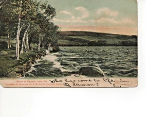 Postcard ME Rangely Lake Maine Shoreline c. 1909 E16 - Picture 1 of 2