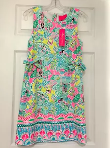 NWT Lilly Pulitzer Marli Stetch Shift Dress In the Beginning sz 4 Iconic Images - Picture 1 of 13