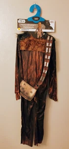 DISNEY STAR WARS Chewbacca Child Costume Jumpsuit Mask Satchel Gloves 7-8 M NWT - Picture 1 of 10