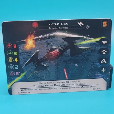 Kylo Ren full art card X-Wing Miniatures Game Star Wars 2020 - Image 1 of 2