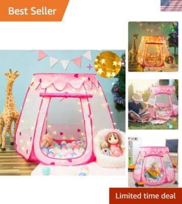 Tienda Princesa Grande con Luces Estrella - Fácil Pop-Up y Jugar durante 1-3 Años Foto 1 de 4