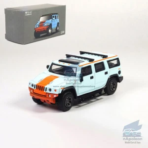 Modelo Hummer H2 1:64 Hummer H2 Aleación de Coche Diecast Colección Vehículo Regalo Librea del Golfo - Imagen 1 de 12