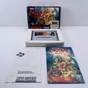 Super Nintendo SNES CIB Boxed Game Pal - Brutal Paws of Fury - Picture 1 of 12