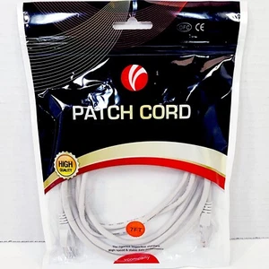 Cavo patch Cat5e 7 piedi UTP maschio a maschio alta qualità grigio chiaro RJ-45 Ethernet - Foto 1 di 4