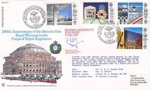 RFDC54 Full set of British Architects Stamps Flown signed Brig R J N Kelly FDC - Picture 1 of 1