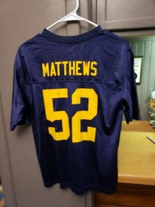 PRE-OWNED NFL GREEN BAY PACKERS CLAY MATTHEWS #52 JERSEY YOUTH SIZE LARGE - Picture 1 of 7