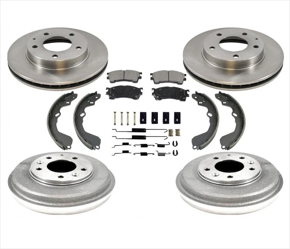 Brake Rotors Pads Brake Drums Shoes for 93-97 Ford Probe With Rear Drum Brakes - Image 1 of 4