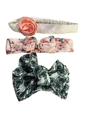 Baby Girl Headbands set of 3 Janie and Jack, Kate Quinn and Laura Ashley - Image 1 of 4