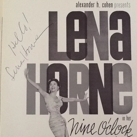 Lena Horne SIGNED 1972 Concert Booklet Stormy Weather Singer Movie Star Cover