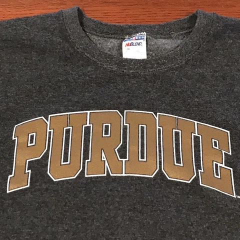 Purdue University Boilermakers Sweatshirt Heather Gray Size XXL Cover