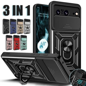 Armor Ring Stand Case For Google Pixel 8 6 Pro Camera Slide Protector Back Cover - Picture 1 of 17