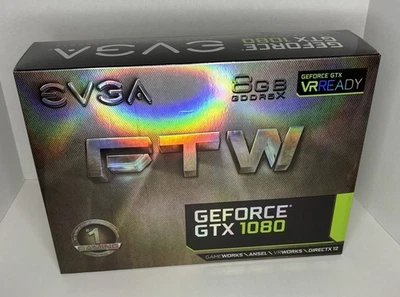 Nvidia EVGA GEFORCE GTX 1080 Graphics Card Used Tested Working With Box Cables - Image 1 of 4