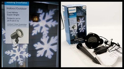 Philips Motion Projector Rotating Snowflakes Cool White Super Bright 2017 New - Image 1 of 4