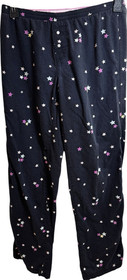 PINK Victoria's Secret Star Print Cotton Knit Pajama Pants Black S/P