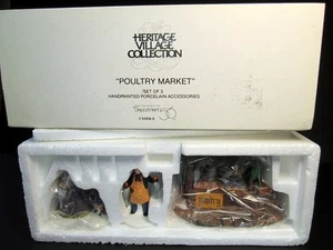 Dept 56 Heritage Village Dickens Geflügelmarkt #55590 mit Box 3er Set nicht mehr produziert - Bild 1 von 5