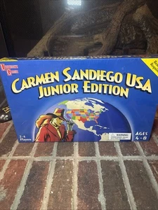 vtg 1998 University Games Carmen Sandiego USA Junior Edition Game New Sealed - Picture 1 of 9